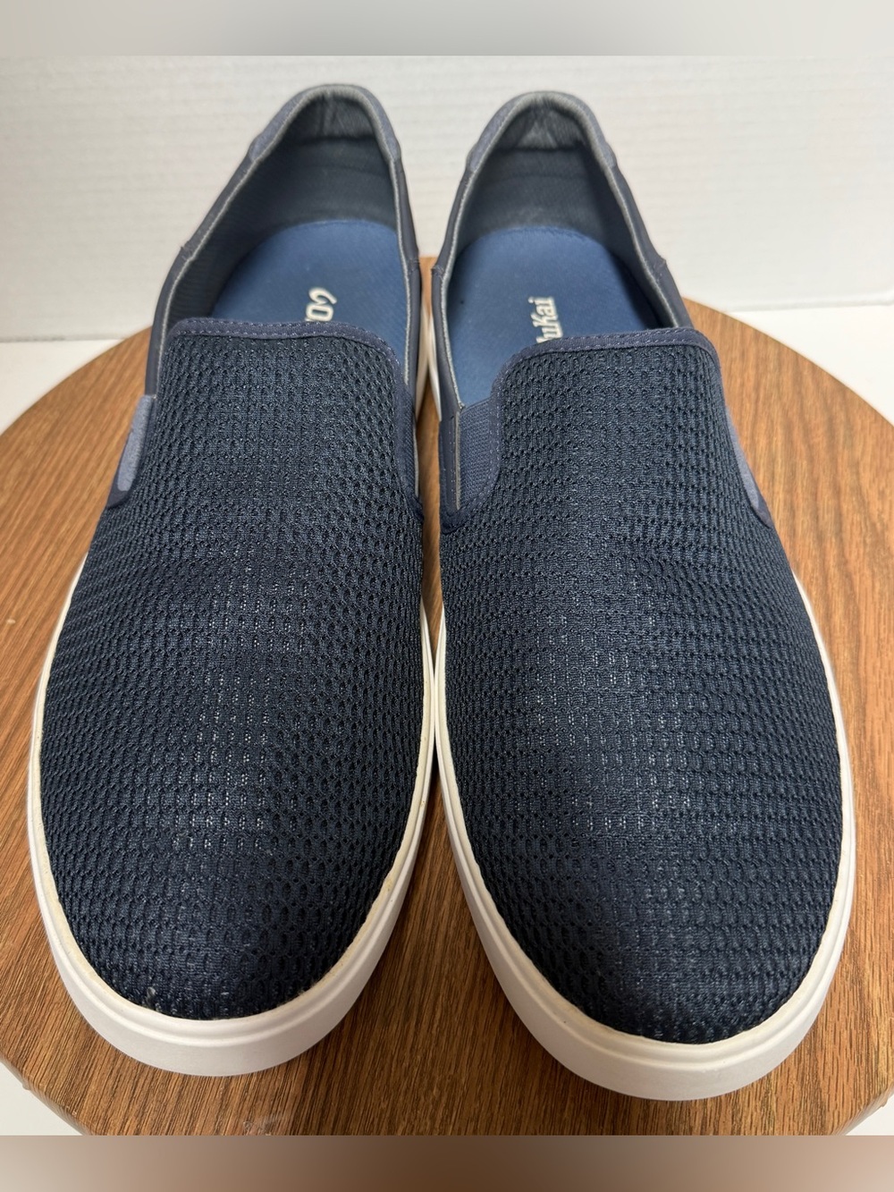 Olukai Lae’ahi Men’s Navy Blue Slip On Shoes Breathable Mesh Upper